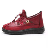 Chaussures Hiver Femme Basse Fourrées Confort Fleurs