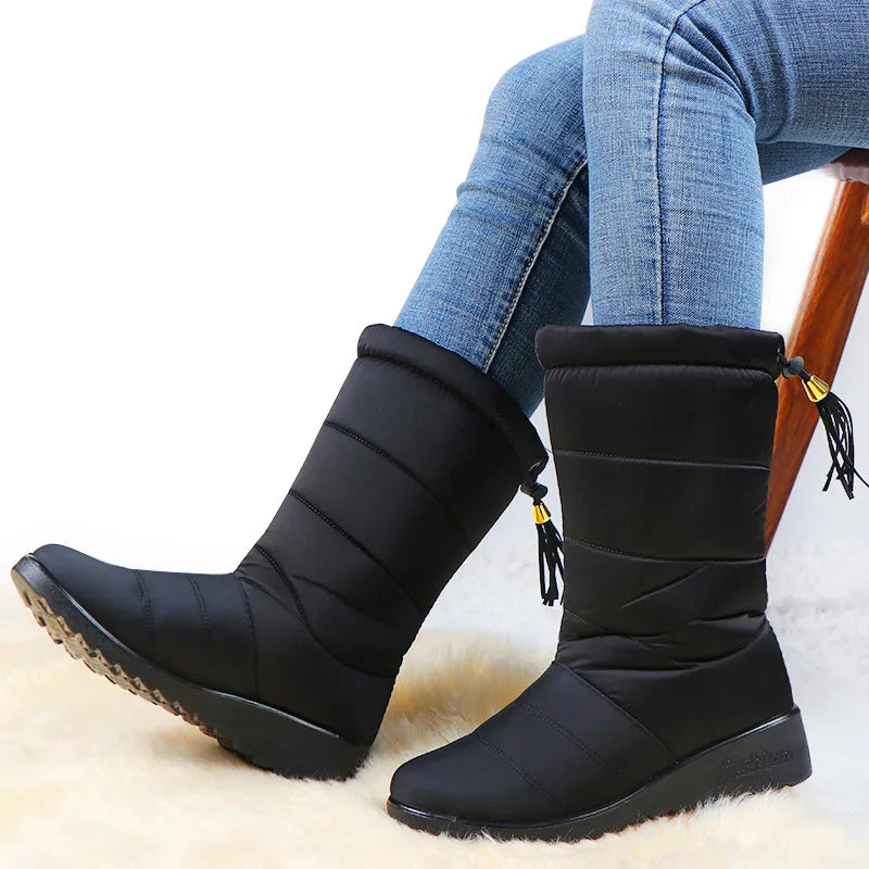 Bottes Hiver Femme Mi Mollet Imperméables Ultra Légères