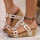 OLYMPIA – Sandales Compensées Liège & Brides Sculptées, Collection Été 2026