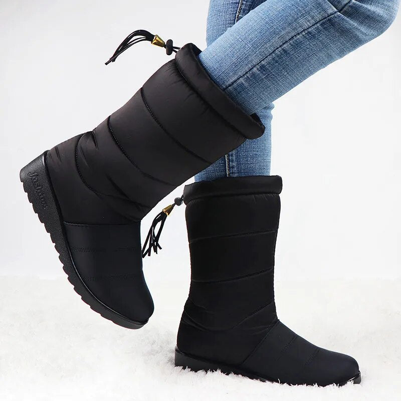 Bottes Hiver Femme Mi Mollet Imperméables Ultra Légères