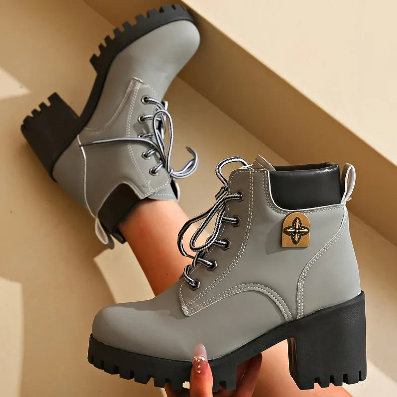Bottines Femme à Talon Épais