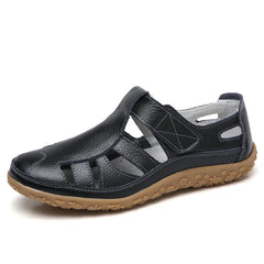 Sandales Femme Fermées Cuir Confortables