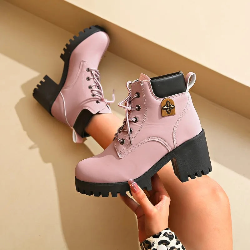 Bottines Femme à Talon Épais