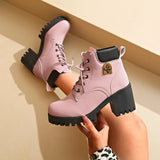 Bottines Femme à Talon Épais