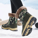 Bottes de Neige Femme Fourrées Chaudes Antidérapantes