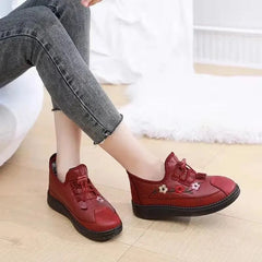 Chaussures Hiver Femme Basse Fourrées Confort Fleurs