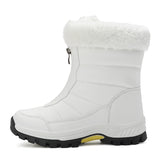 Bottes de Neige Femme Fourrées Chaudes Antidérapantes