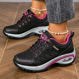 Baskets Femme en Cuir Imperméables à Plateforme – Chaussures de Marche Antidérapantes
