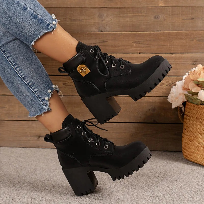 Bottines Femme à Talon Épais