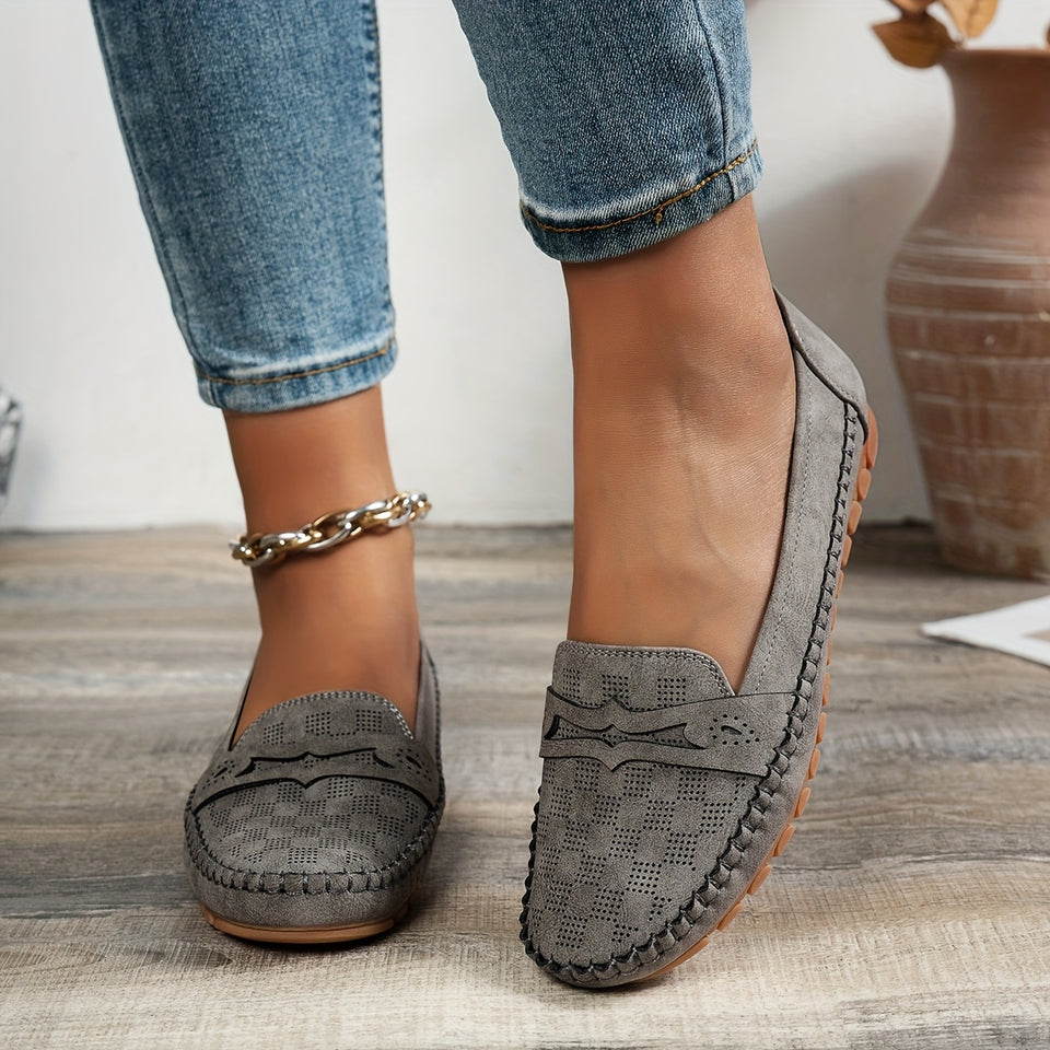 Mocassins Souples et Respirants à Bout Rond, Confort Quotidien Décontracté & Bureau