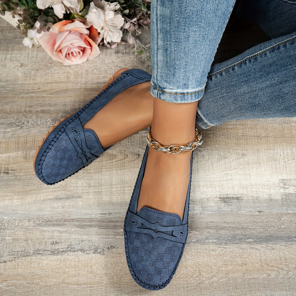 Mocassins Souples et Respirants à Bout Rond, Confort Quotidien Décontracté & Bureau