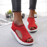 Sandales compensées femme respirantes – sandales de marche sport mesh