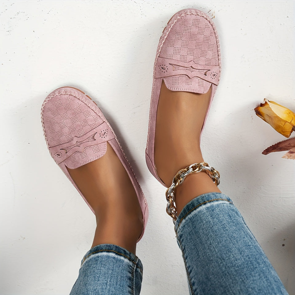 Mocassins Souples et Respirants à Bout Rond, Confort Quotidien Décontracté & Bureau