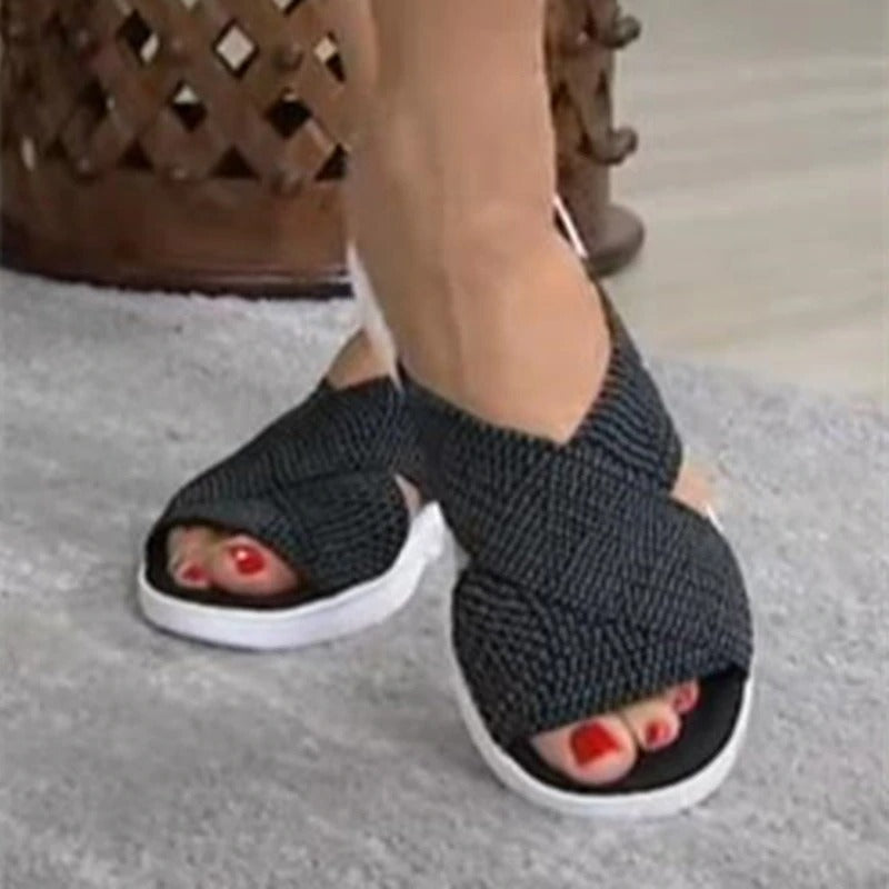 Sandales femme plates légères – tongs compensées casual été