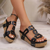 OLYMPIA – Sandales Compensées Liège & Brides Sculptées, Collection Été 2026